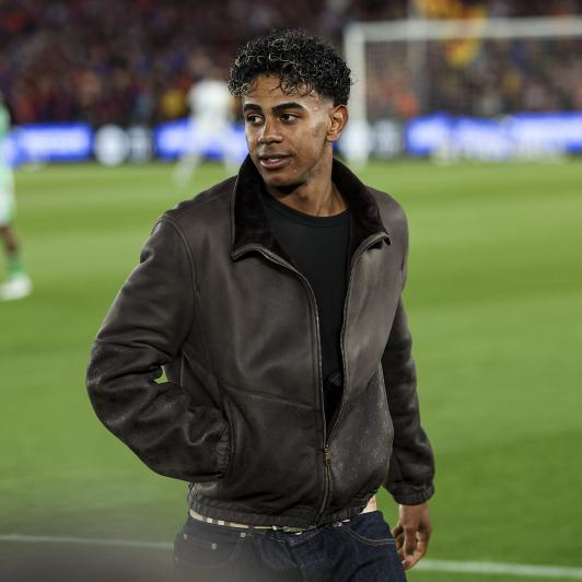 Lamina Yamal, a finales de mayo en el Camp Nou
