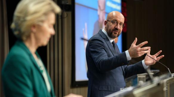 Ursula Von der Leyen y Charles Michel, en una comparecencia conjunta