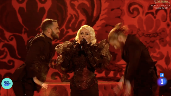 Un momento de la actuación de Nebulossa en el Benidorm Fest 2024.