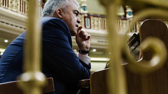 Santos Cerdán, pensativo en el Congreso