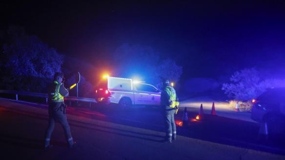 Llegada de efectivos de emergencias al lugar del accidente