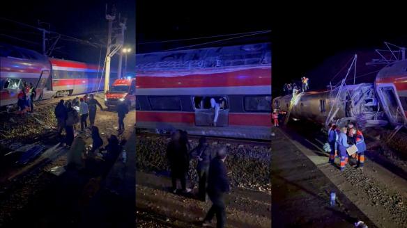 Primeras imágenes del accidente de tren en Adamuz.