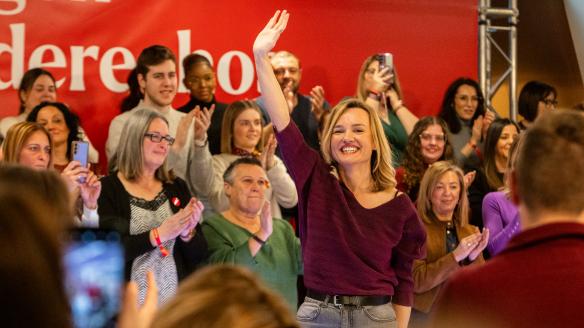 La candidata del Partido Socialista a Aragón, Pilar Alegría.