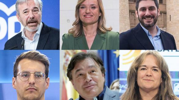 Algunos de los candidatos a la presidencia de Aragón