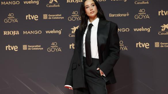 María Pedraza en la alfombra roja de los Premios Goya 2026.