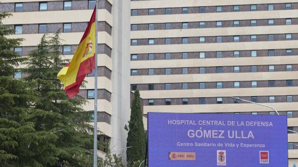 Fachada del Hospital Central de La Defensa Gómez Ulla, el 7 de mayo de 2026, en Madrid, España.