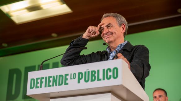 Zapatero en un mitin de campaña
