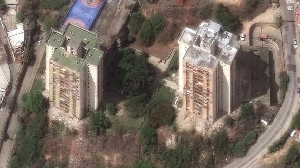 Varios edificios de La Guaira (Venezuela), muy afectados tras los terremotos de 7,2 y 7,5 de magnitud