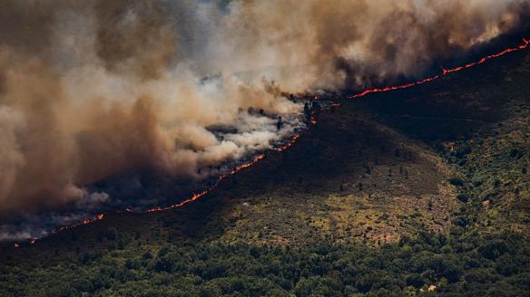 Incendio en Burgohondo (Ávila)