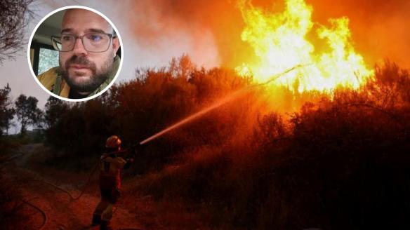 Un bombero forestal reclama más recursos para luchar contra los incendios.