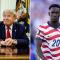 Donald Trump y el futbolista Balagun
