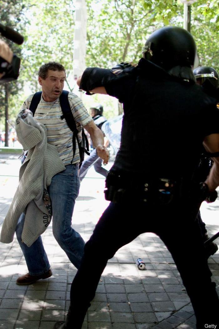 La manifestación contra los recortes a las ayuda del carbón acaba con cargas policiales y detenidos