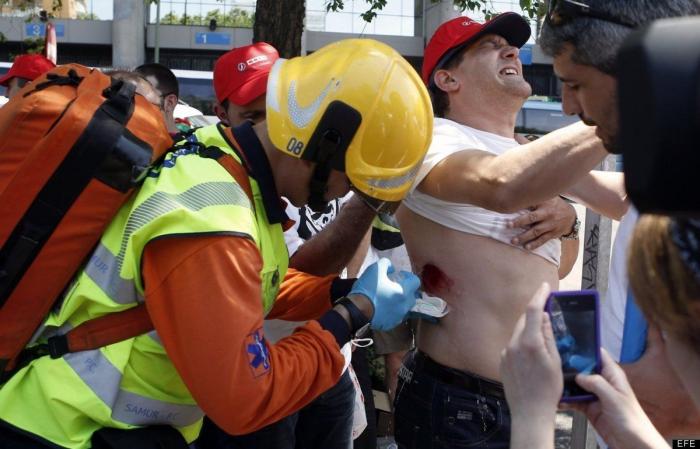 La manifestación contra los recortes a las ayuda del carbón acaba con cargas policiales y detenidos