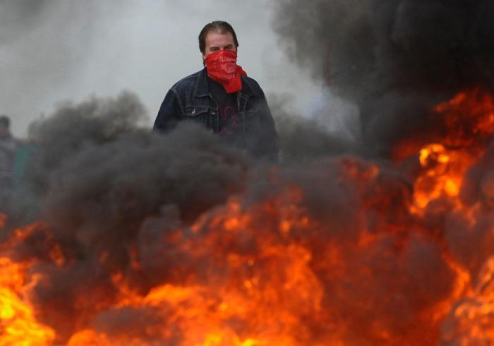 Minería, día 22: Huelga general contra el Gobierno e incidentes en Asturias (FOTOS)