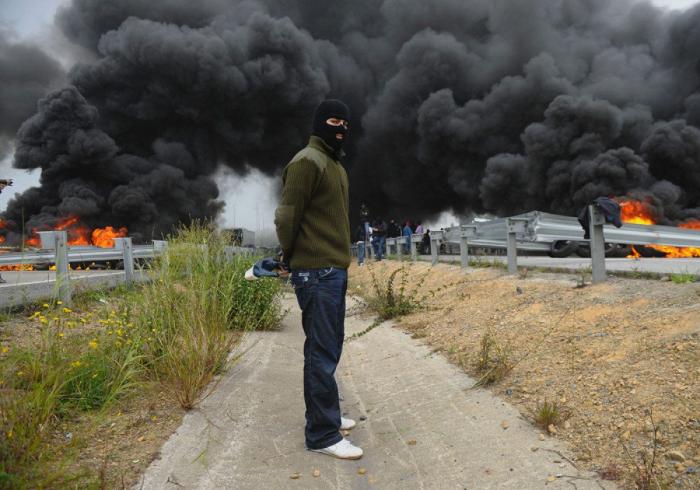 Minería, día 22: Huelga general contra el Gobierno e incidentes en Asturias (FOTOS)