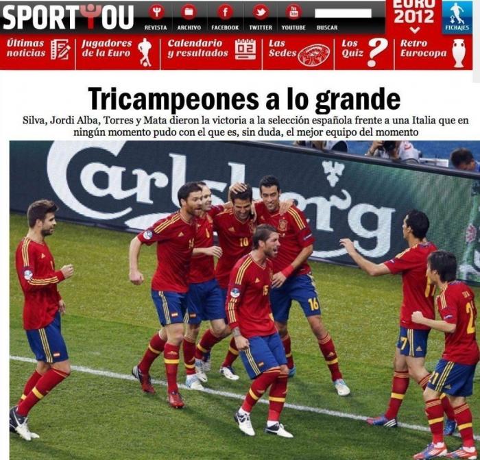 Así ven los medios la victoria de España (FOTOS)
