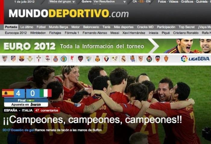 Así ven los medios la victoria de España (FOTOS)