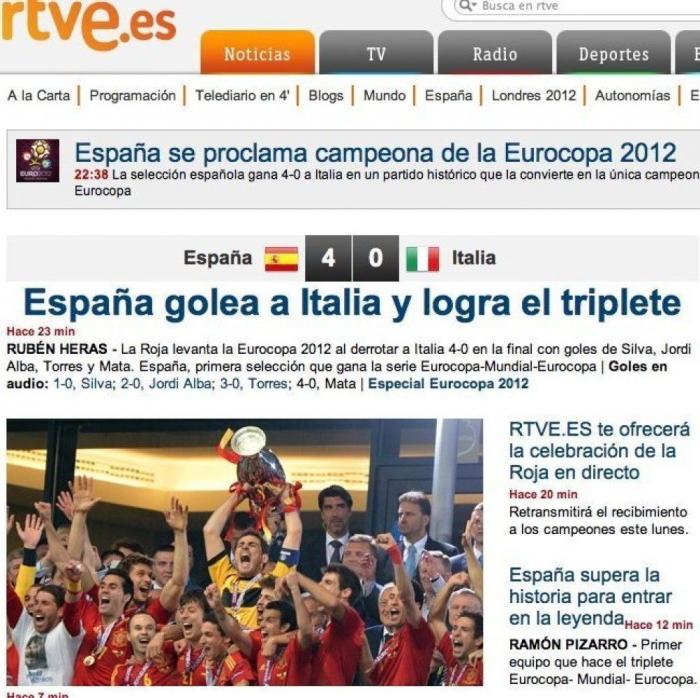 Así ven los medios la victoria de España (FOTOS)
