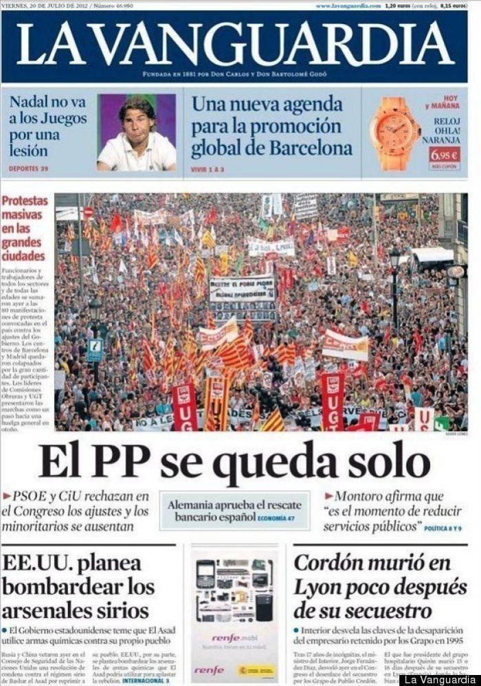 Las manifestaciones del 19J en la prensa (FOTOS)