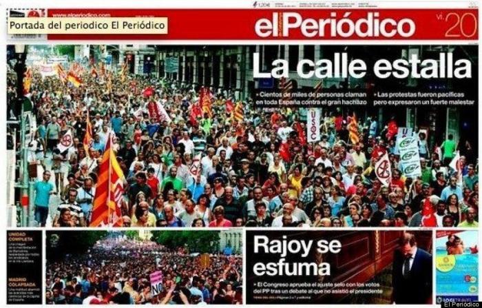 Las manifestaciones del 19J en la prensa (FOTOS)