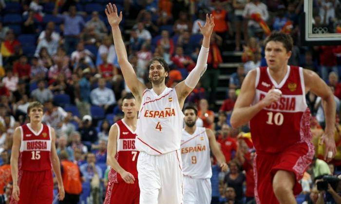 Juegos Londres 2012: España, a la final de baloncesto tras una sufrida victoria ante Rusia (67-59) (FOTOS)
