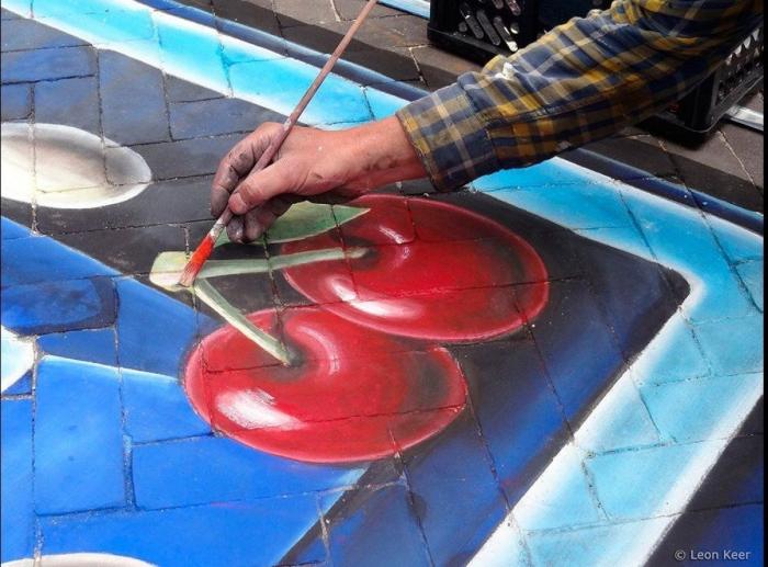 El Pac-Man, un grafiti por los suelos y en 3D obra de Leon Keer (FOTOS, VÍDEO)