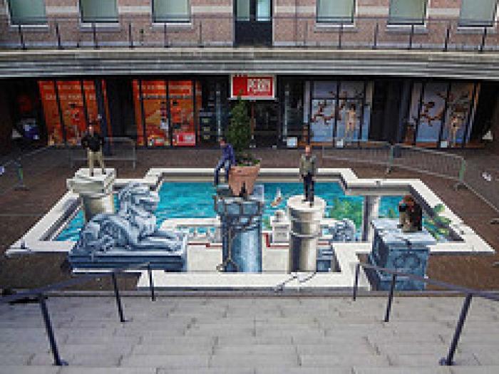 El Pac-Man, un grafiti por los suelos y en 3D obra de Leon Keer (FOTOS, VÍDEO)