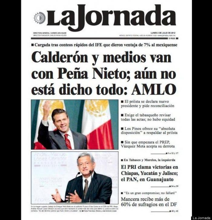 Las elecciones de México en la prensa mexicana e internacional (FOTOS)