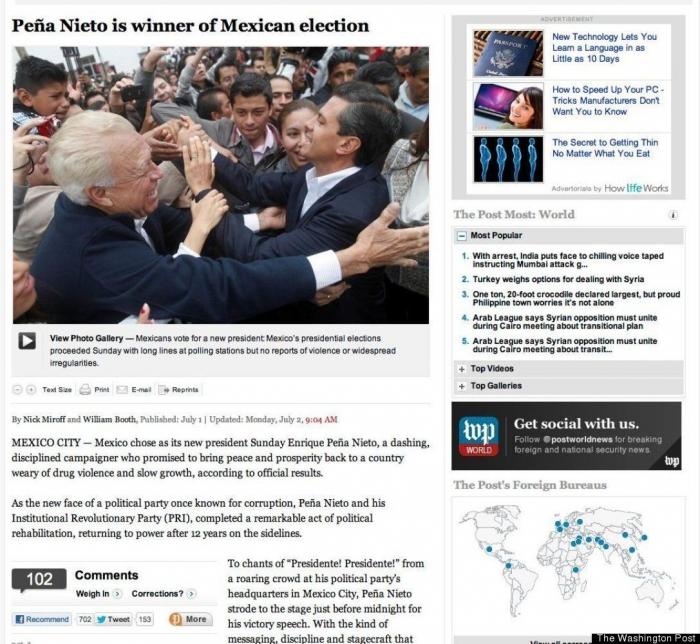 Las elecciones de México en la prensa mexicana e internacional (FOTOS)