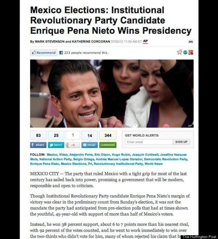 Las elecciones de México en la prensa mexicana e internacional (FOTOS)