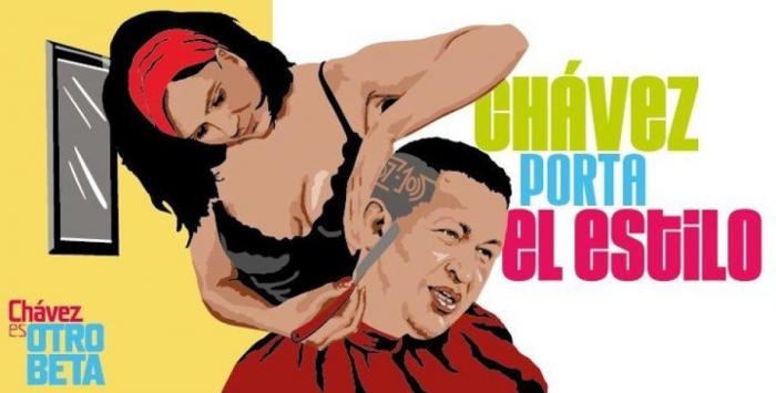 Hugo Chávez rejuvenece en los carteles de su campaña presidencial (FOTOS)