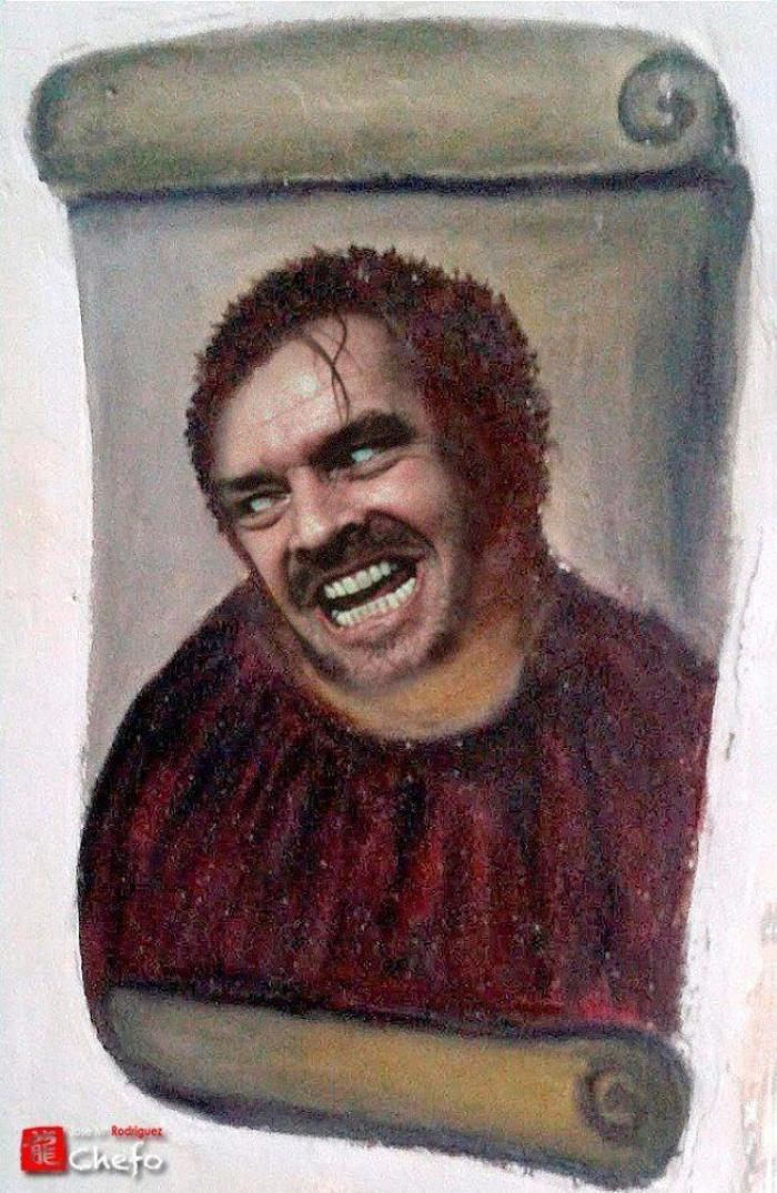 Ecce Homo: Monegros también tiene una mala restauración de un ángel y una virgen en Sariñena (Huesca) (FOTOS)