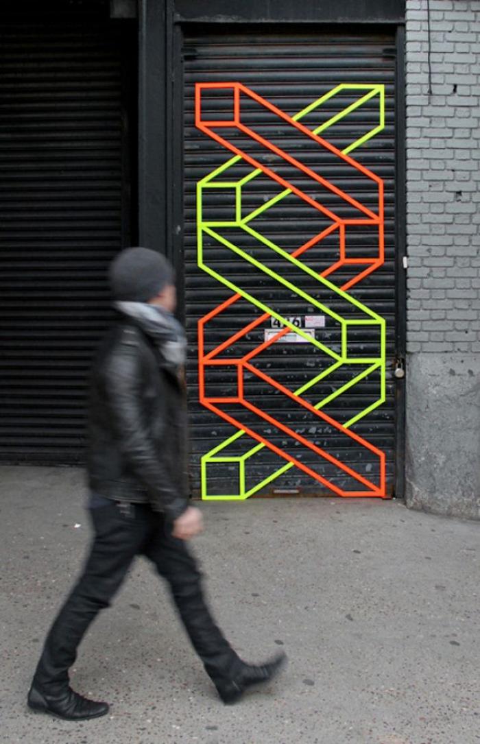 Aakash Nihalani: street art con cinta aislante (FOTOS)