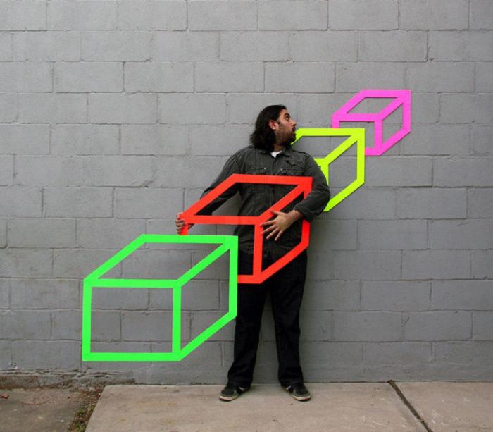 Aakash Nihalani: street art con cinta aislante (FOTOS)