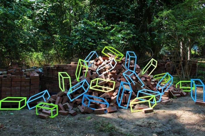 Aakash Nihalani: street art con cinta aislante (FOTOS)