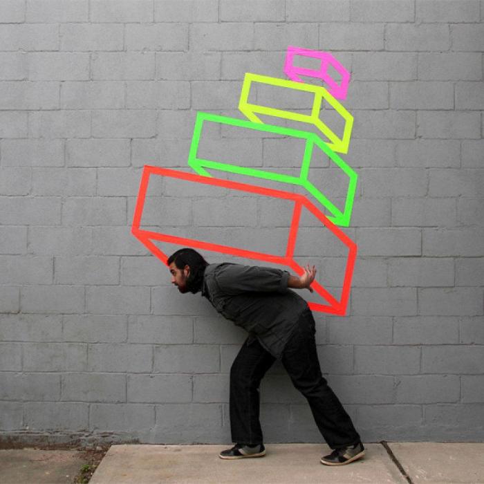 Aakash Nihalani: street art con cinta aislante (FOTOS)