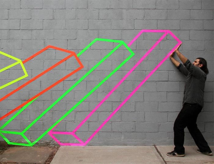Aakash Nihalani: street art con cinta aislante (FOTOS)