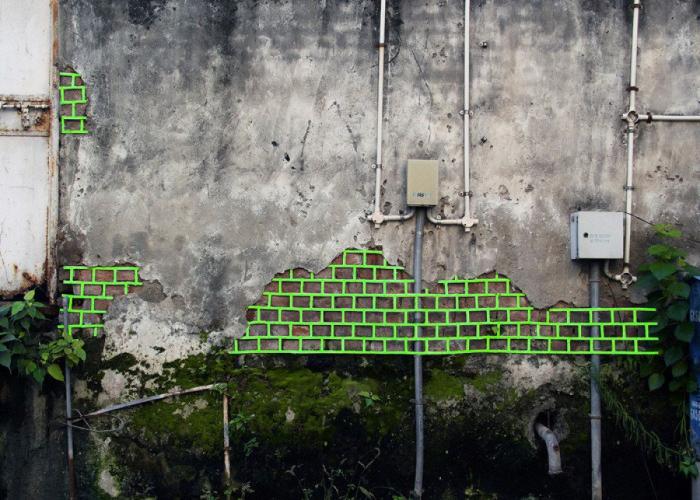 Aakash Nihalani: street art con cinta aislante (FOTOS)