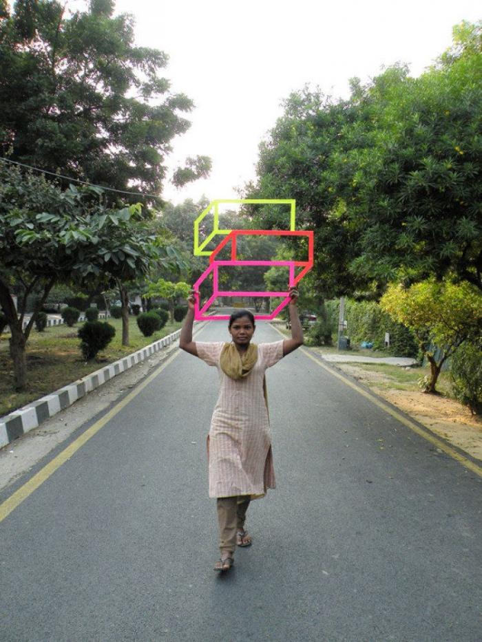 Aakash Nihalani: street art con cinta aislante (FOTOS)