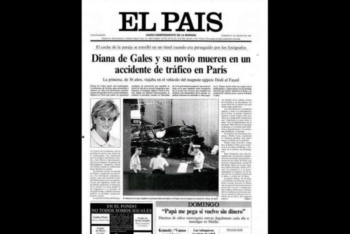 Las portadas de los periódicos tras la muerte de Diana en 1997