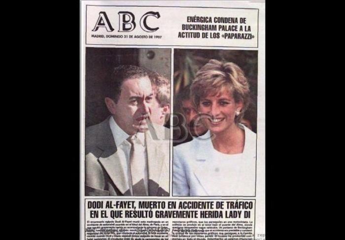 Las portadas de los periódicos tras la muerte de Diana en 1997