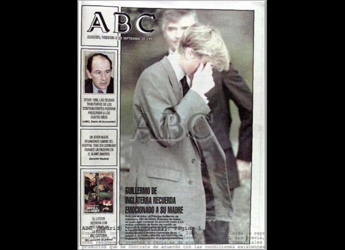 Las portadas de los periódicos tras la muerte de Diana en 1997