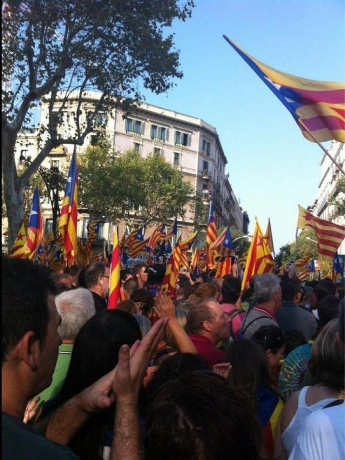 Diada 2012: Miles de personas colapsan el centro de Barcelona bajo el lema "Catalunya, nuevo estado de Europa" (FOTOS)