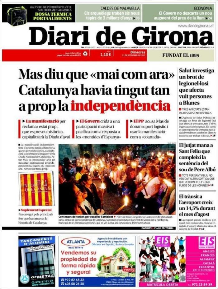 Diada 2012: El independentismo saca músculo en el día de Cataluña