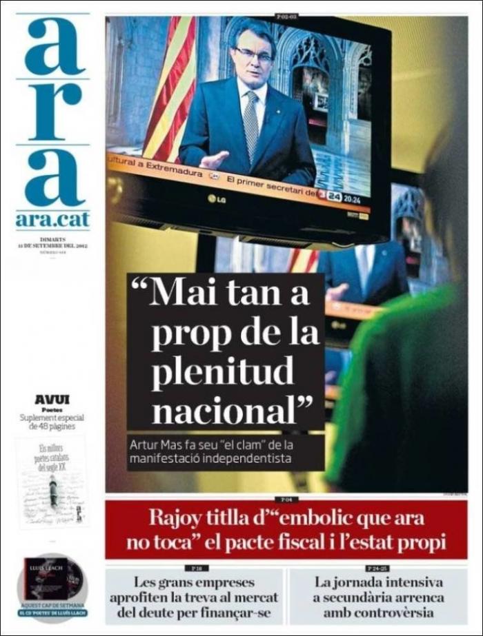 Diada 2012: El independentismo saca músculo en el día de Cataluña