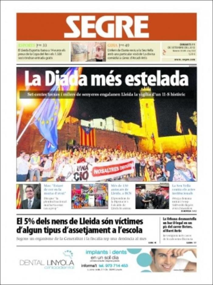 Diada 2012: El independentismo saca músculo en el día de Cataluña
