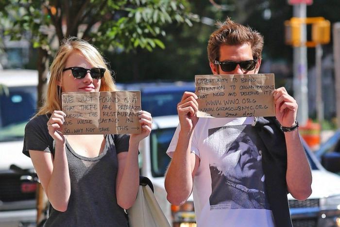 Emma Stone, Andrew Gardfield y su trampa para paparazzi (FOTOS)