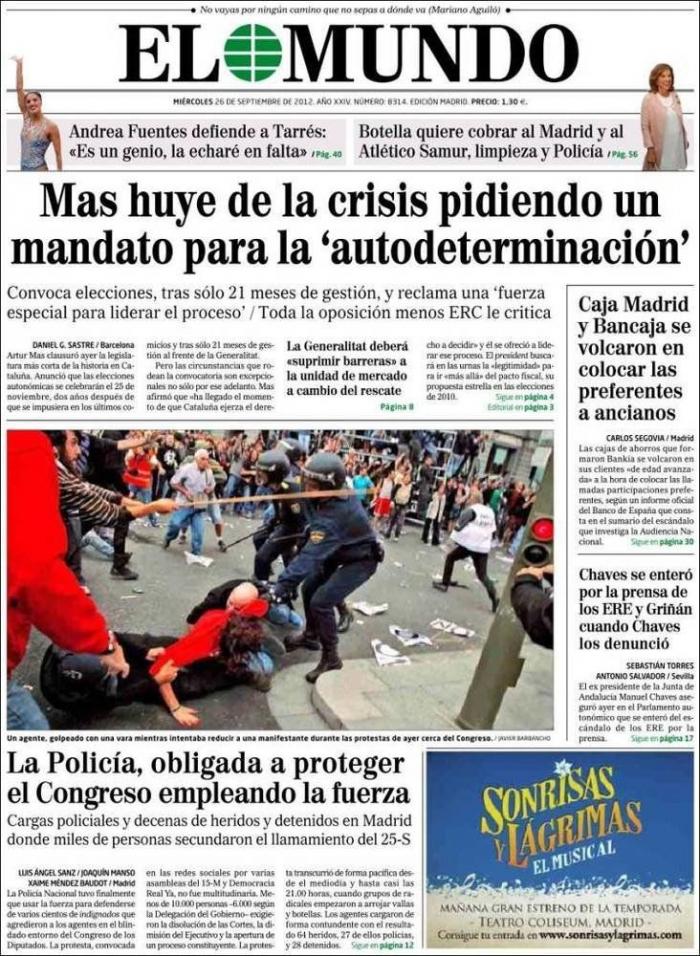 25-S: La protesta, en la prensa nacional e internacional (FOTOS)
