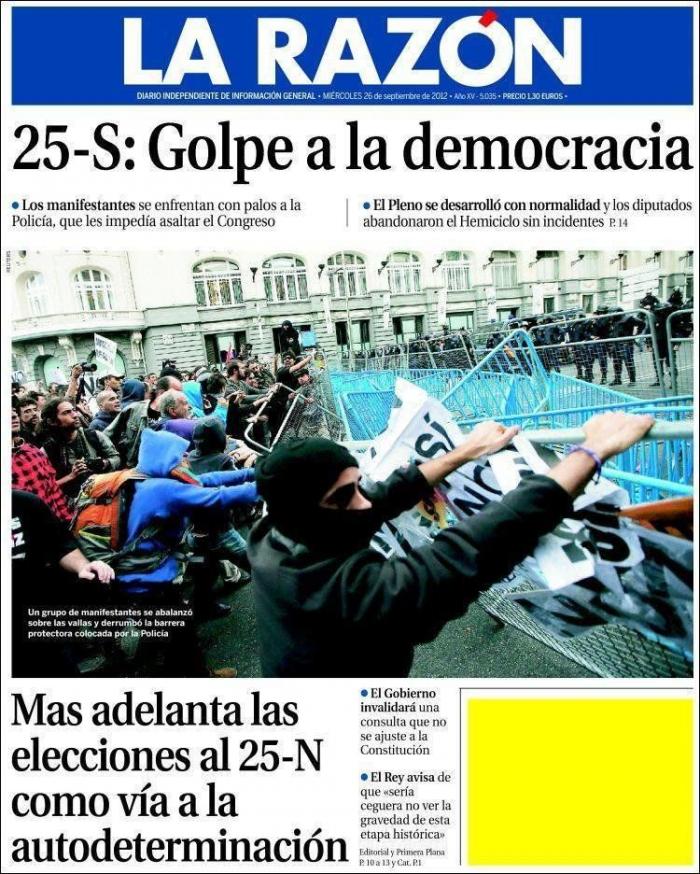25-S: La protesta, en la prensa nacional e internacional (FOTOS)