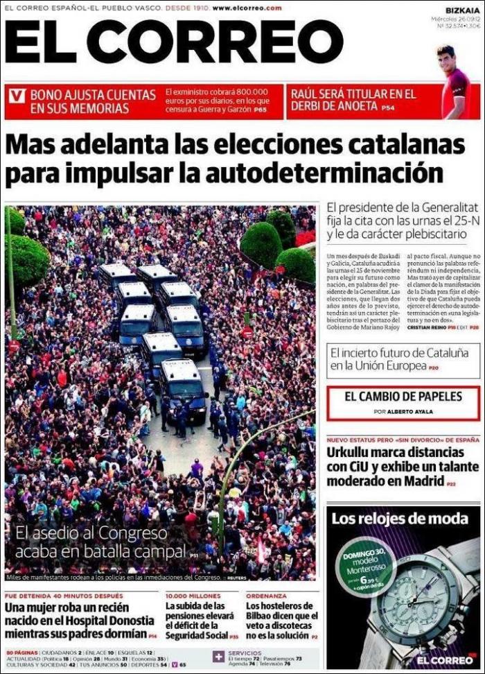 25-S: La protesta, en la prensa nacional e internacional (FOTOS)